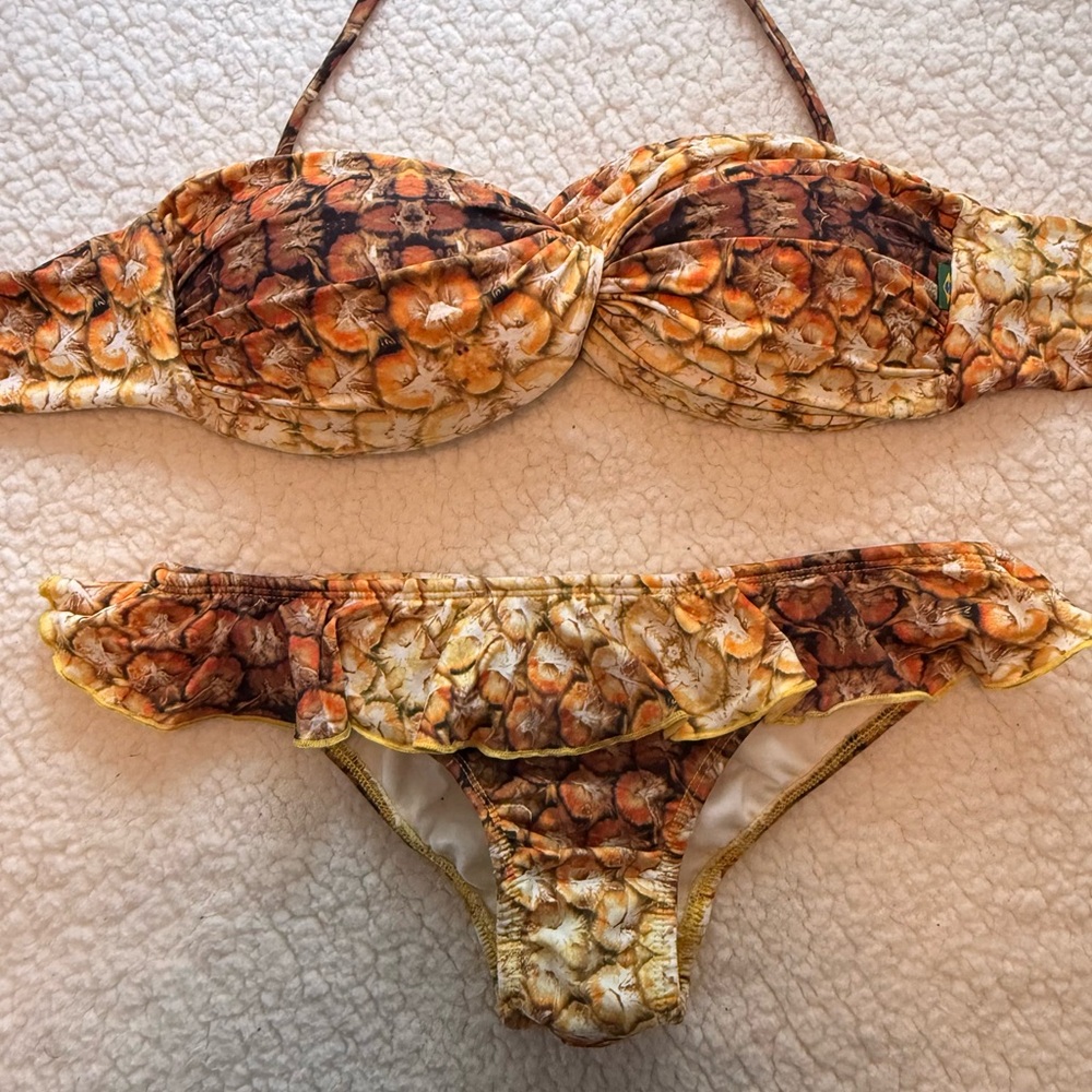 Lilas - BrazilianTropical Pineapple Print Bikini Set (NO TAGS BUT NEW)